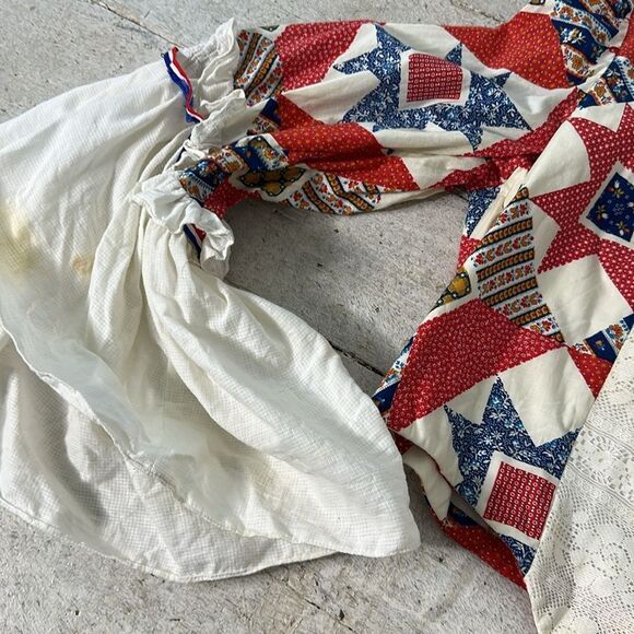 Vintage 60s Boned Patchwork Bell Sleeve Bodice As Is - Picture 9 of 9